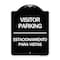 Signmission Bilingual Reserved Parking Visitor Parking Estacionamiento Para Visitas, A-DES-BW-1824-24299 A-DES-BW-1824-24299 - alternate 1